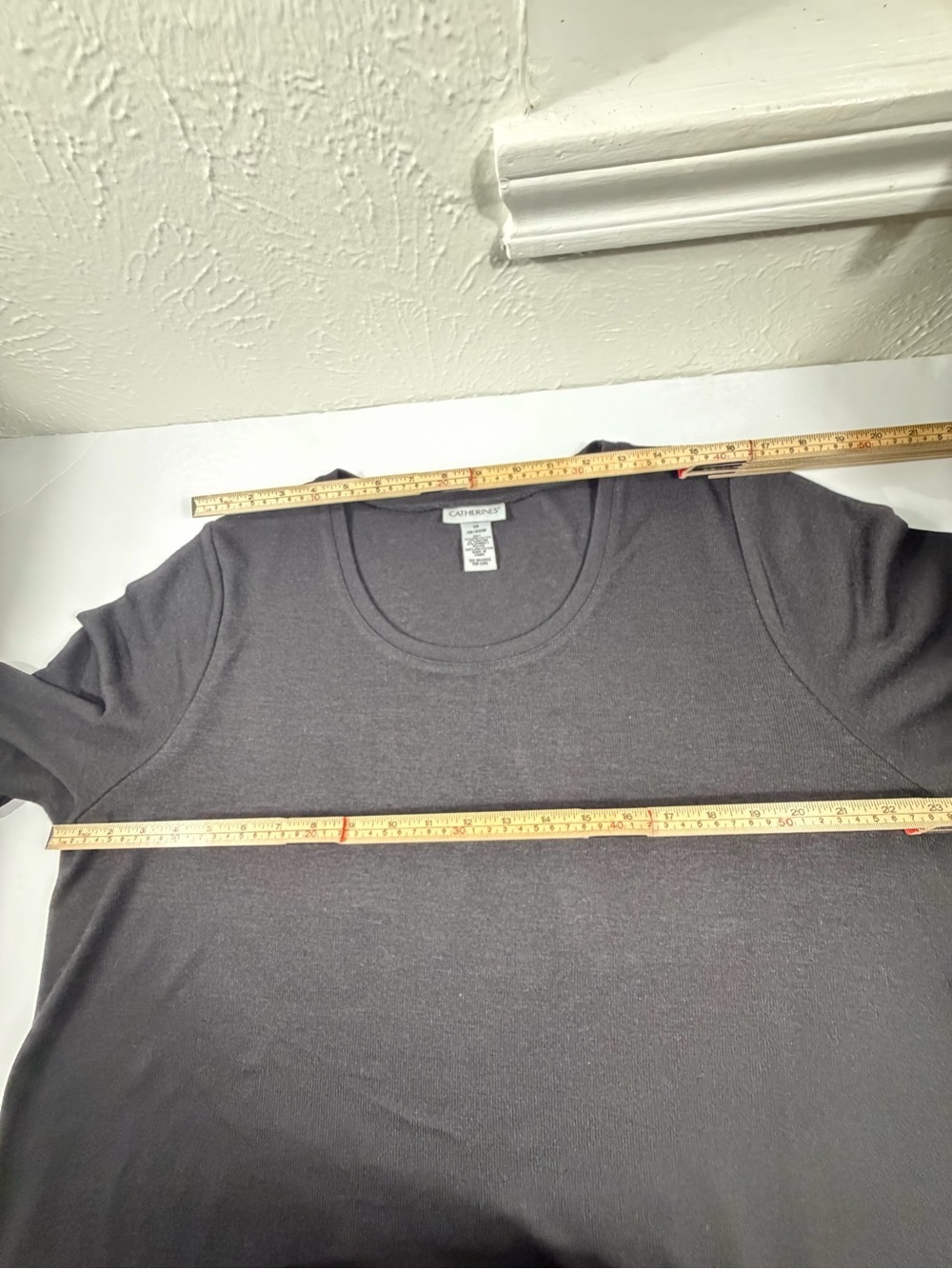 Catherines Plus Size 20w Black Striped Layered Tunic Top - Picture 4 of 7